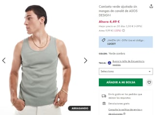 Hasta 60% + 30% Extra descuento en tu compra en tienda Asos