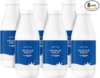 6 Leche Entera de 1 litro By Amazon por 5,16€