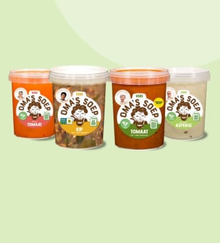 Probeer Oma's Soep voor €1 na cashback via Scoupy