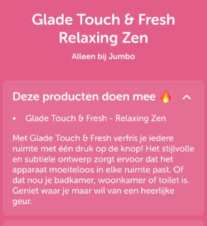 Glade Touch & Fresh Relaxing Zen gratis na cashback via Tikkie