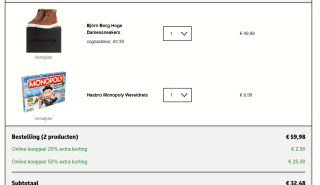 Kruidvat online koopjesavond met 20% korting en tot 50% korting in de koopjeshoek