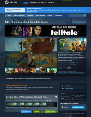 Tales of Monkey Island Complete Pack Steam por solo 2,49€