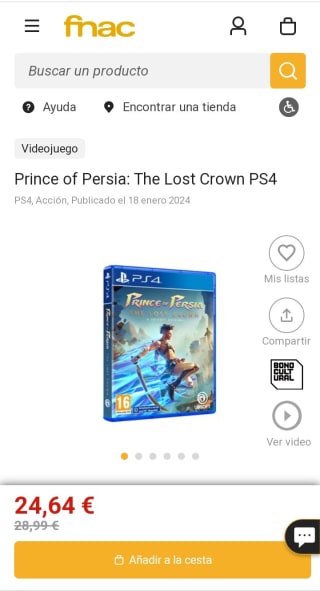 Prince of Persia The Lost Crown PS4 por 24,64€(socios)