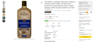 Shampoo Engrosador Tio Nacho por $49 | Descuento Amazon