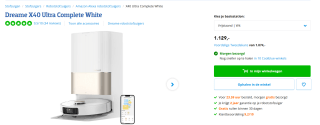 Dreame X40 Ultra Complete robotstofzuiger voor €1.129 bij Coolblue