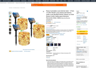 3 Luces solares Led 8 modos de iluminación por solo 13,49€