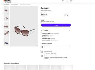 Gafas LACOSTE de sol marrón por solo 34€