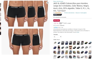 Pack 5 gallumbos Jack & Jones Hombre Jachuey por 19,10€