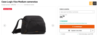 Case Logic Viso CVCS-103 Medium Camera Bag voor €29,99 bij Kamera Express