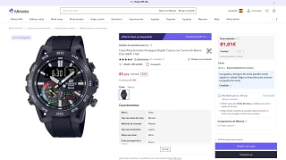 Reloj Hombre Casio Analogico/digital Cuarzo ECB-40MP-1AEF por 81,01€