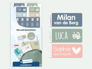 33% korting op naamstickers bij Goedgemerkt