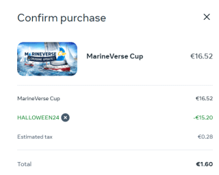 Marineverse Cup voor €1,60 dmv code via Meta
