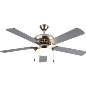 Ventilador de Techo con Luz 5 Aspas reversibles gris/nogal Velva 132cm por solo 36,95€