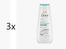 3x Dove Advanced Care Gel de Ducha Hipoalergénico Libre de Aromas 400 ml por 7,07€