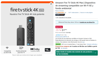 Recopilación Amazon Fire TV Stick desde 27,99€