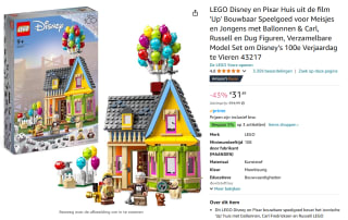 LEGO Disney Classic 43217 Huis uit de film 'Up' Set voor €31,49 bij Amazon