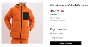 Chaqueta acolchada de Hombre Oakley Tahoe Puffy por 44.99€