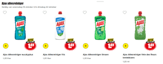 Ajax allesreiniger XL flacon voor €1,49 bij Dirk