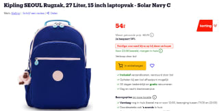 Kipling SEOUL - Rugzak - solar navy combo voor €54 bij Bol