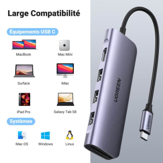 Hub Adaptateur USB-C 6-en-1 N Revodok 106 à 15,74€
