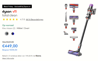 Dyson V11 Total Clean steelstofzuiger voor €449 bij Dyson
