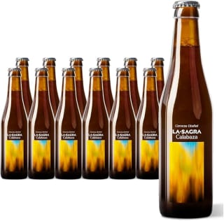 12 botellines La Sagra Calabaza. Cerveza Pumpkin Ale. 6,1% Vol de 33 cl por 14,43€