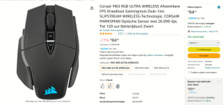 Corsair M65 RGB Ultra - Draadloze Gaming Muis voor €94,49 bij Amazon