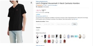 Levi's Original Housemark V-Neck Camiseta Hombre por 15,95€