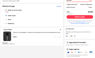 Freidora sin aceite digital 5,5litros por solo 36,99€