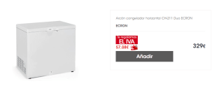 Arcón congelador horizontal ECRON CH-211 Duo por 329€