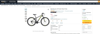 Bicicleta da Caloi de Aro 29, modelo Velox na cor preta - R$ 799,90