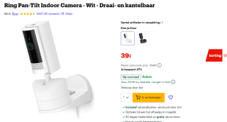 Ring Pan-Tilt Indoor Camera voor €39 bij Bol
