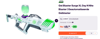 Gel Blaster Surge XL Day ’n Nite – Motorized voor €49,95 bij Ibood