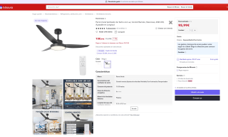 Ventilador Parrot Uncle de Techo con Luz Control Remoto Silencioso 24W LED Ajustable en Longitud por solo 95,99€