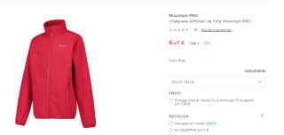 Chaqueta Mountain PRO de niña por solo 6.47€