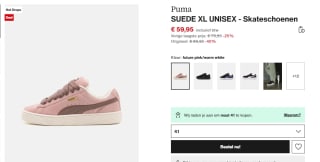 PUMA Suede XL damessneakers voor €59,95 bij Zalando