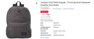 JanSport FLEX PACK Rugzak, 27 Liter voor €13,65 bij Amazon