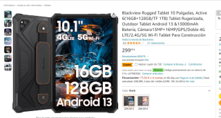 Tablet Blackview Rugged 10" Active 6 (16GB+128GB/TF 1TB) por 209€