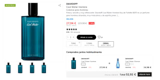 DAVIDOFF Cool Water Eau de Toilette para hombre por 27,94€