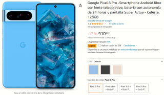 Google Pixel 8 Pro 12/128GB Bay Blue voor €880 bij Amazon
