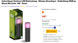 CALEX Slimme Sokkellamp - RGB en CCT - 4W voor €14,95 bij Bol