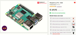 Raspberry Pi 5 - 4GB voor €69,95 voor Kiwi-Electronics