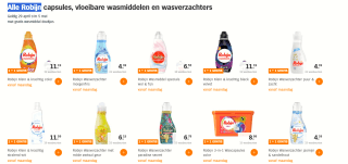 [PRIJSFOUT?!] Alle robijn wasmiddelen 1+1 gratis + gratis wasdoekjes bij de AH