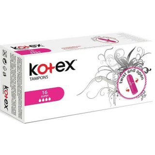 Tampones tamaño súper de 16 unidaees marca Kotex por 1,8€
