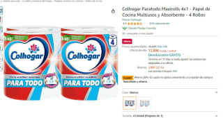 Pack x4 papel de cocina Colhogar Paratodo Maxirolls 4x1 por 9.01€