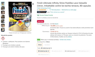 Finish Ultimate Infinity Shine 80 vaatwastabletten voor €10,48