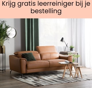 Gratis flesje leerreiniger bij besteding vanaf €85 bij Beliani