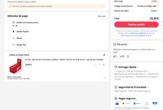 Kit Kat - Barrita de Chocolate y Galleta Nesté barrita 45gr caja 36 unidades por solo 22,95€