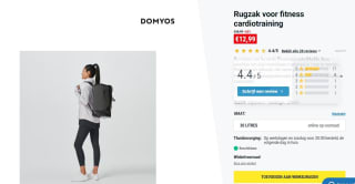 Rugzak voor fitness cardiotraining voor €12,99 bij Decathlon