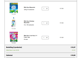 Alle Frisse Reus wasmiddel 3 voor €30 bij Kruidvat